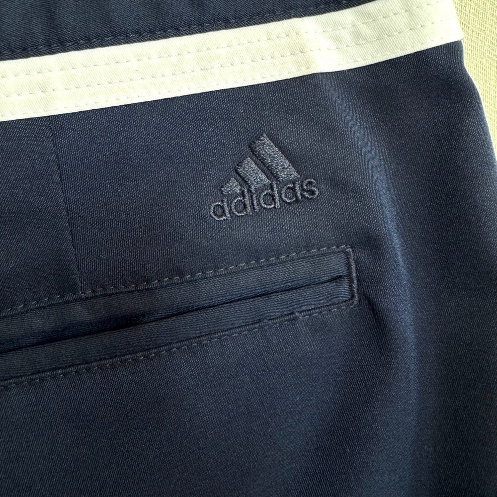 Adidas Navy Blue Tennis Skirt with White Trim - Picture 3 of 5
